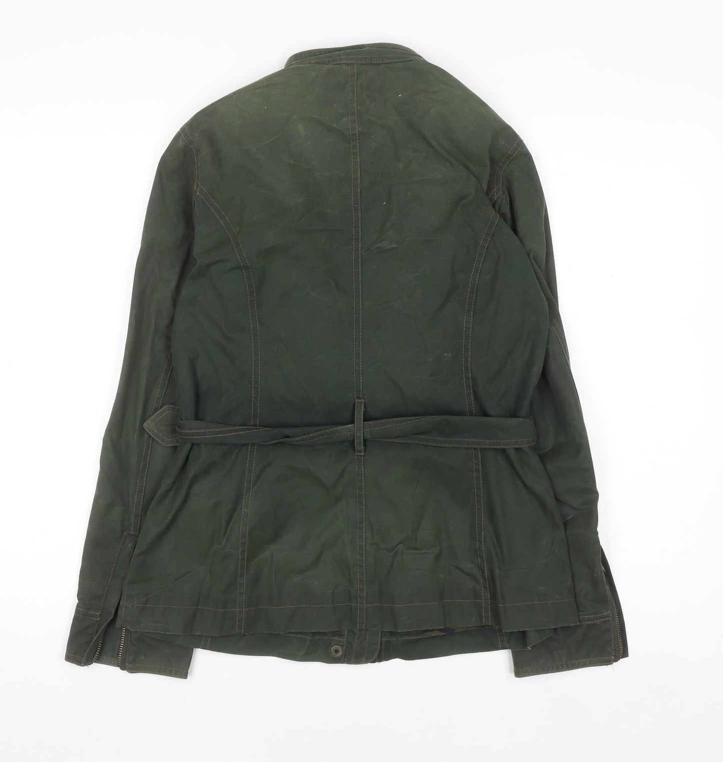 Boden Women’s Green Waxed Cotton Belted Utility Jacket UK 10
