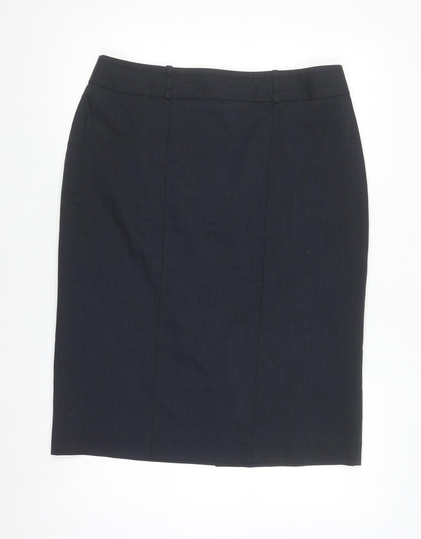ICONA Women’s Black Knee Length Pencil Skirt Size 14 Workwear