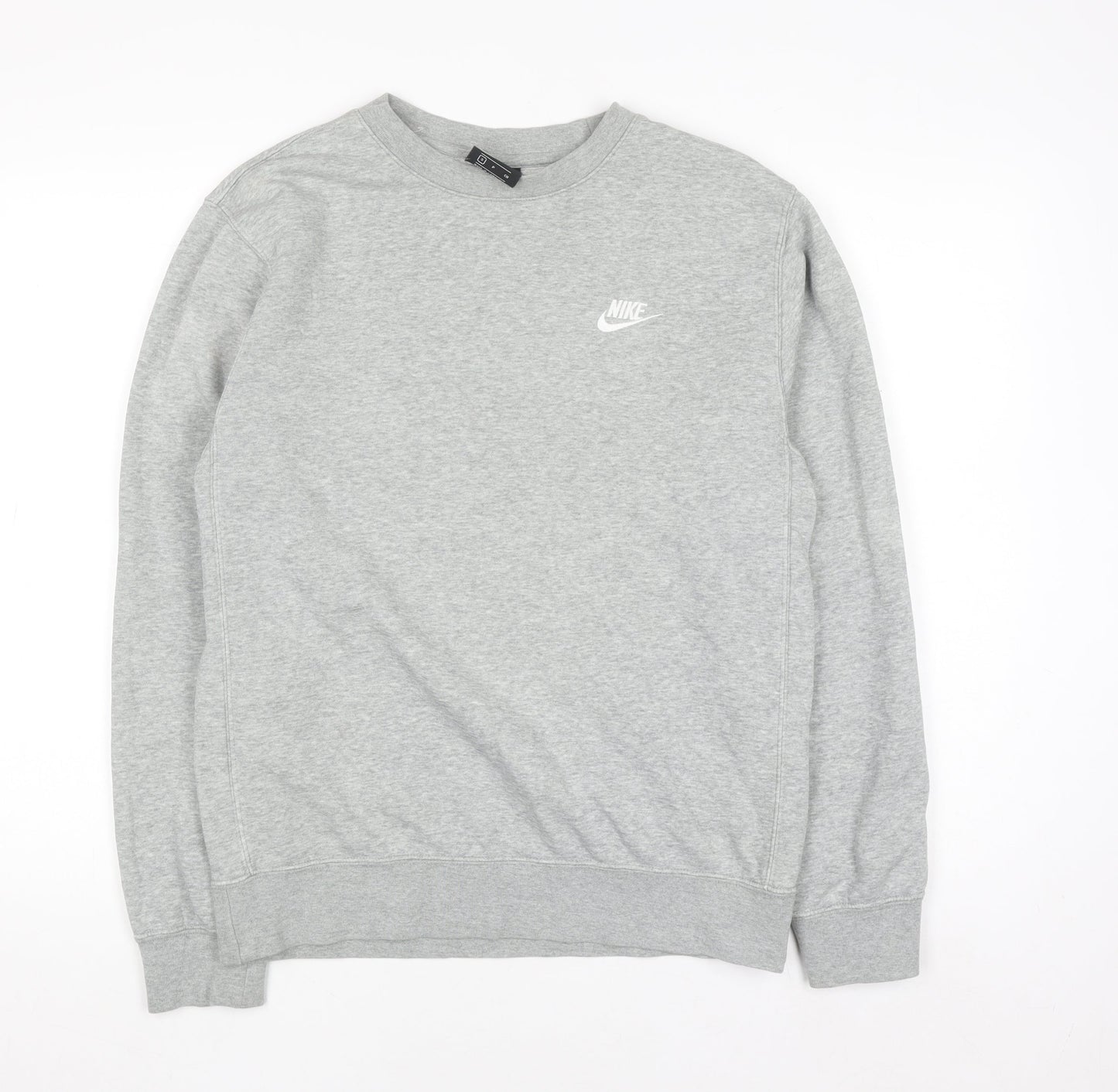 Nike Men's Grey Crew Neck Pullover Sweatshirt Size S