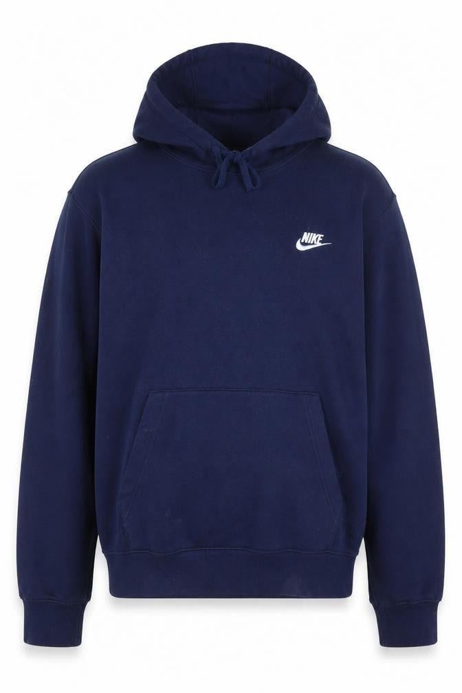 Nike Mens Blue Pullover Hoodie M Regular Fit Fleece Sweatshirt