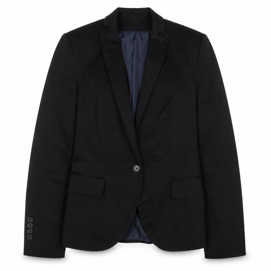 Zara Women Black XS Single-Breasted Blazer Jacket Workwear