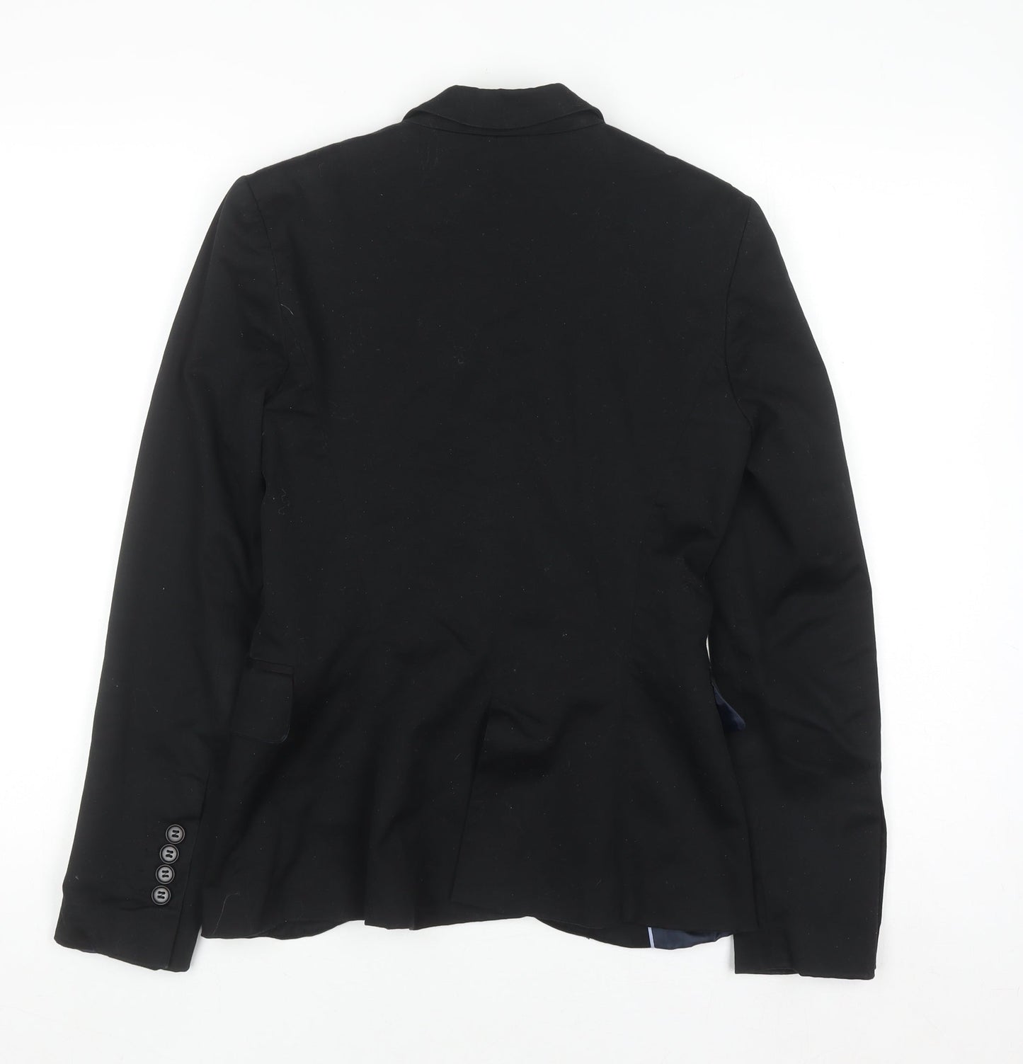 Zara Women Black XS Single-Breasted Blazer Jacket Workwear