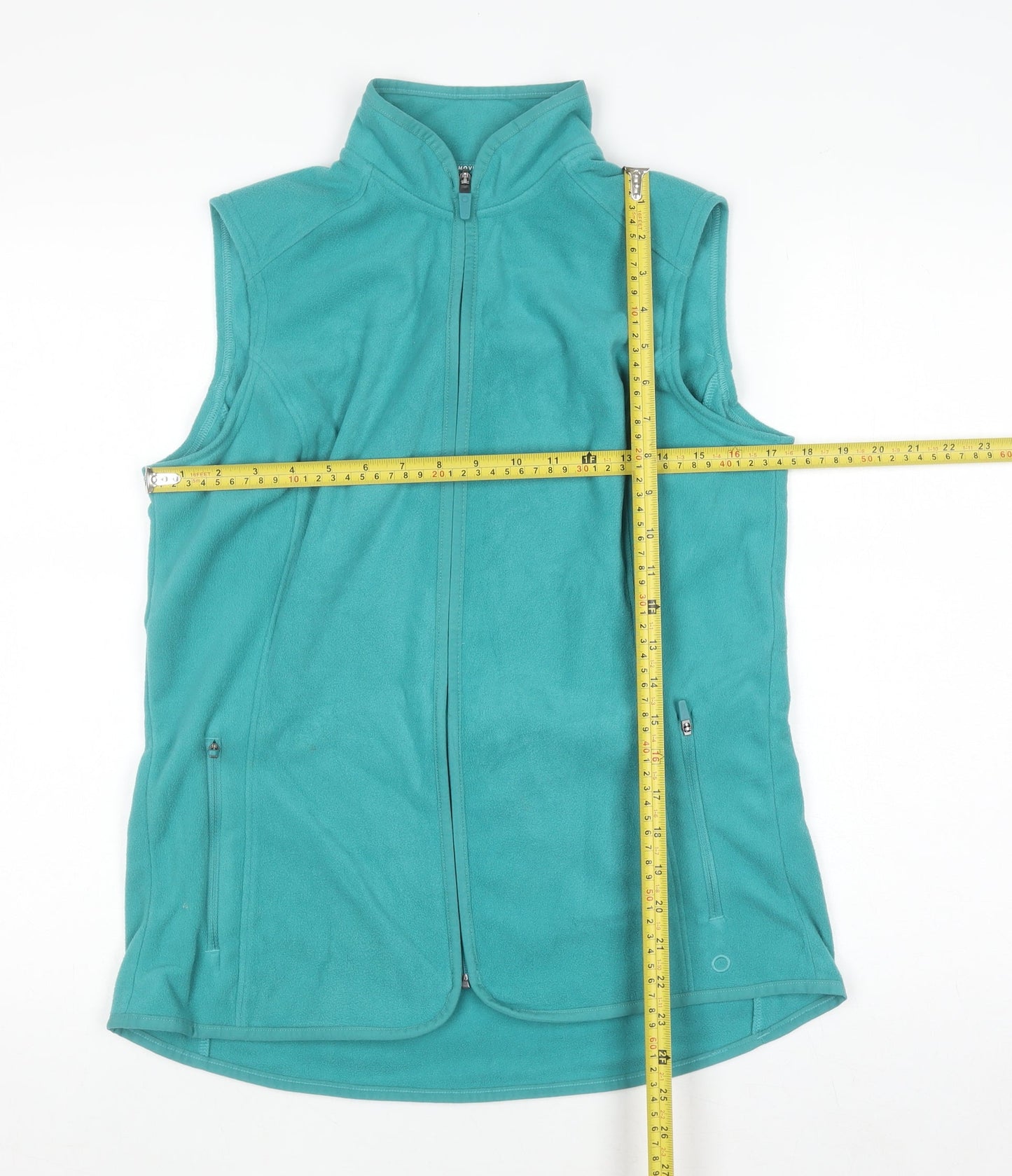 Marks and Spencer Women's Green Fleece Bodywarmer Gilet Size 12