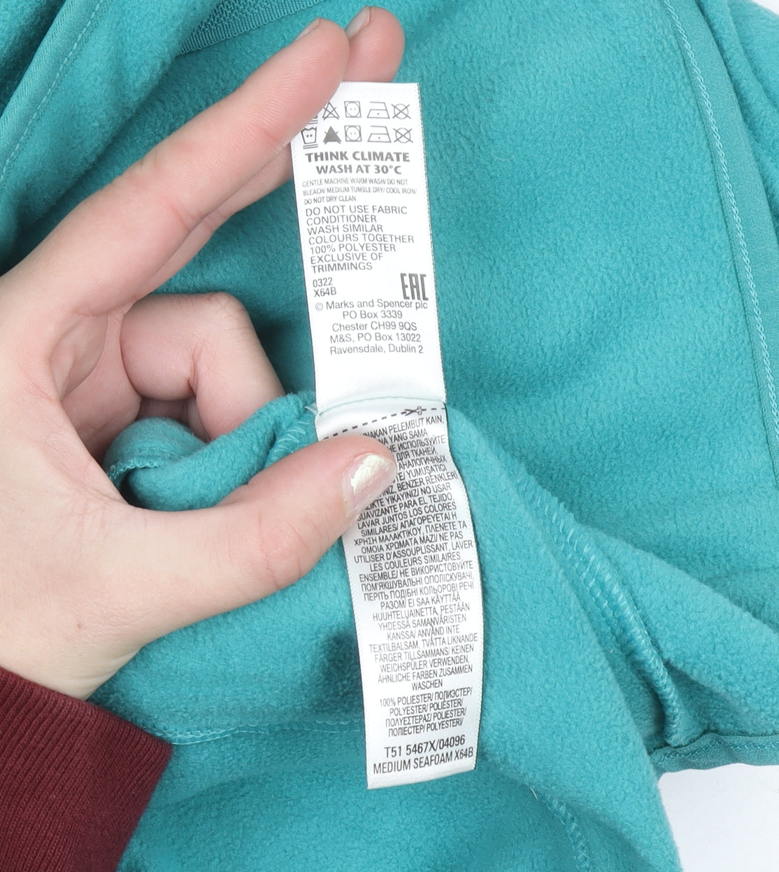 Marks and Spencer Women's Green Fleece Bodywarmer Gilet Size 12