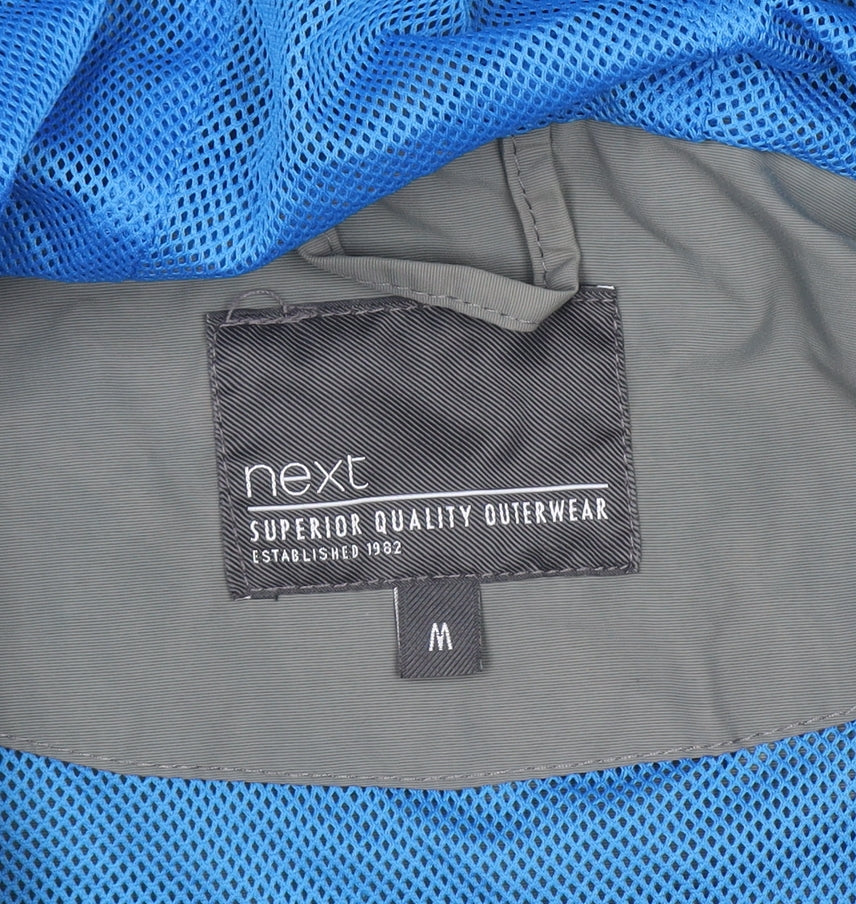 Next Men's Green Hooded Windbreaker Jacket Size M