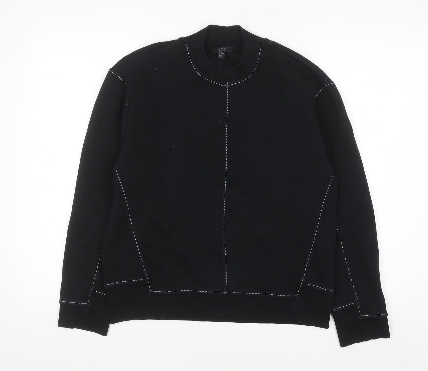 COS Women's Black Cotton Pullover Sweatshirt XS