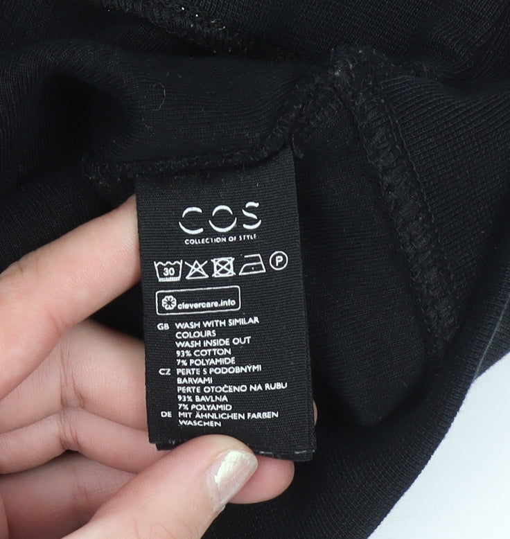 COS Women's Black Cotton Pullover Sweatshirt XS
