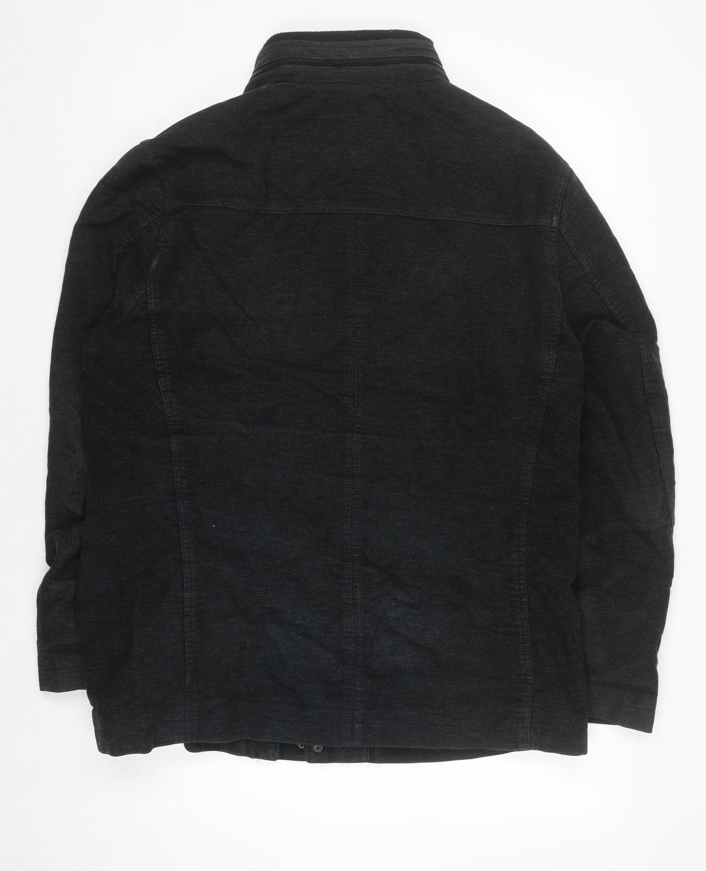 Marks and Spencer Men's Black L Biker Jacket Cotton Blend