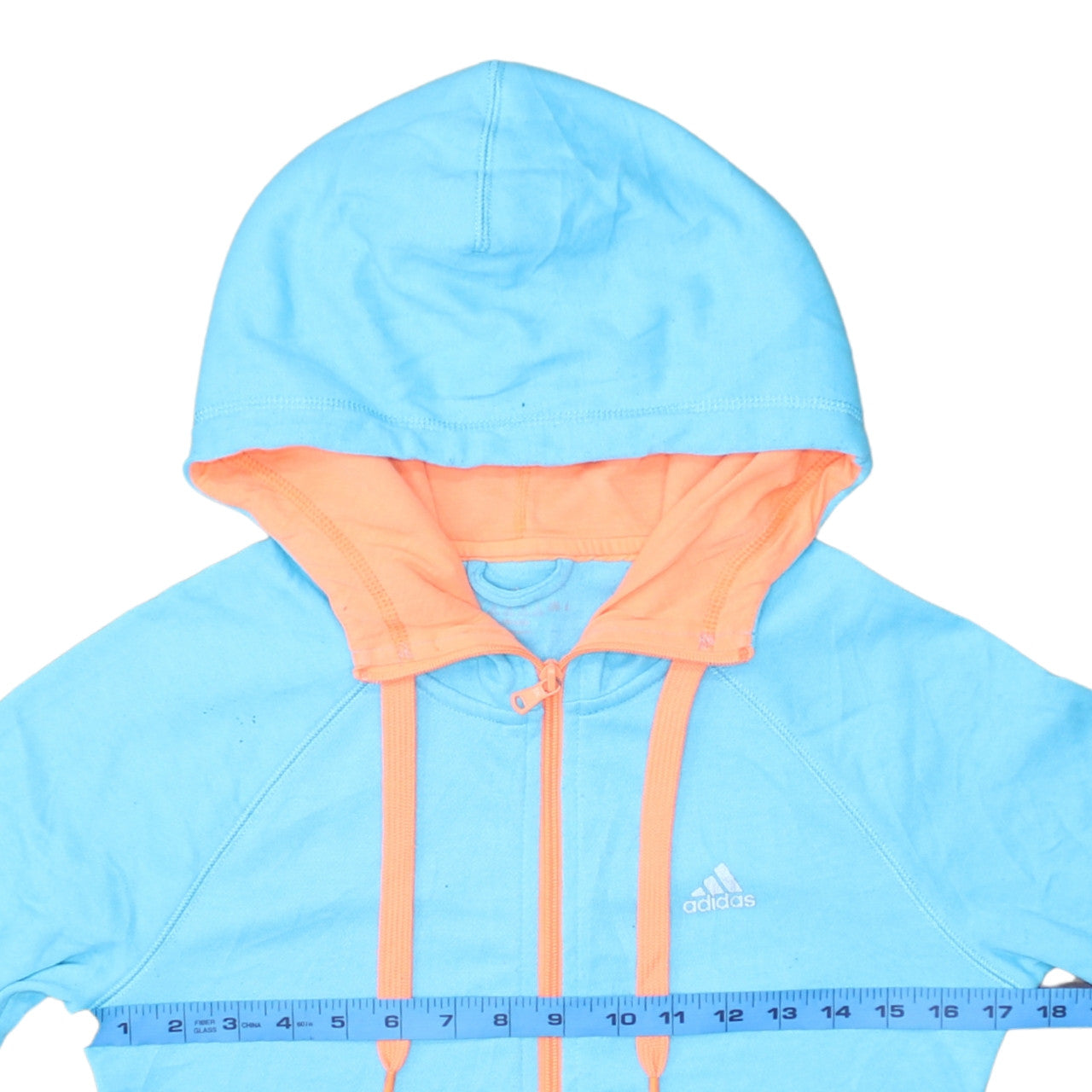 Adidas Unisex Blue Full Zip Climalite Hoodie XS
