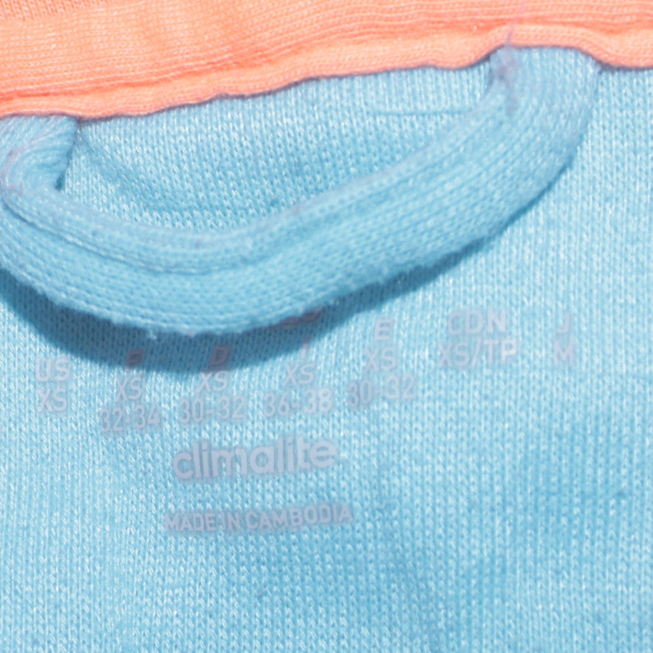 Adidas Unisex Blue Full Zip Climalite Hoodie XS