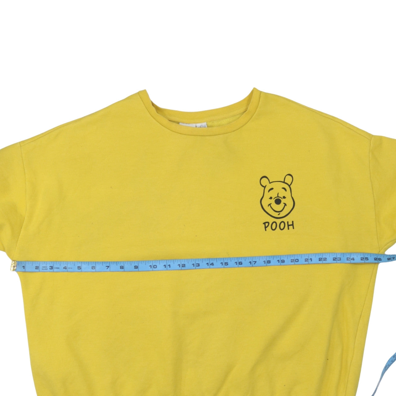 Disney Primark Women Yellow Pooh Sweatshirt XL Crew Neck Pullover