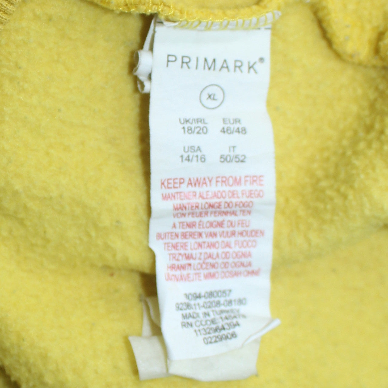 Disney Primark Women Yellow Pooh Sweatshirt XL Crew Neck Pullover