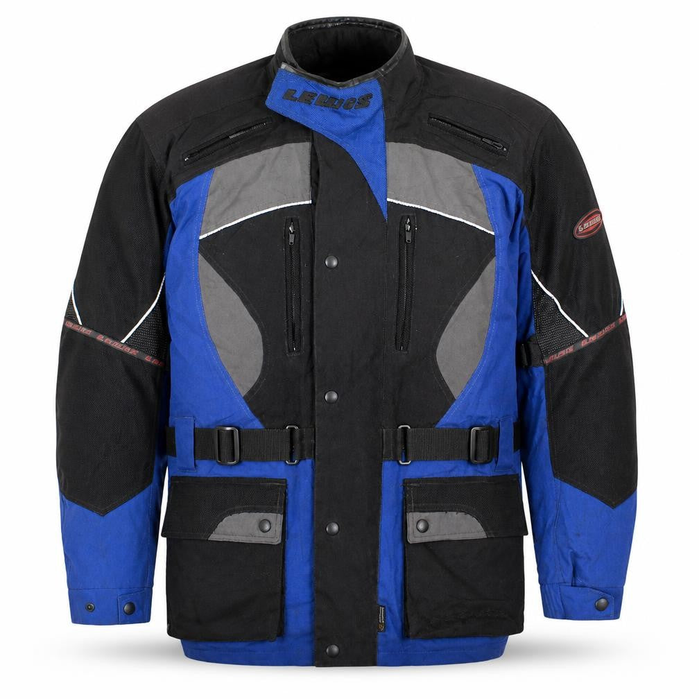 Lewis Leathers Men's Blue Waterproof Motorcycle Jacket M