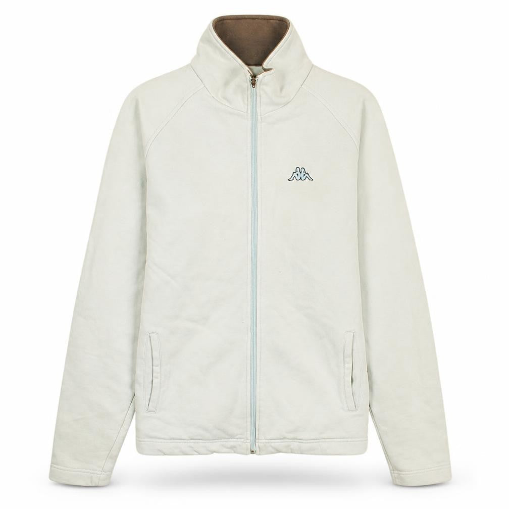 Kappa Men's Beige Full Zip Sweatshirt Large Fleece High Neck