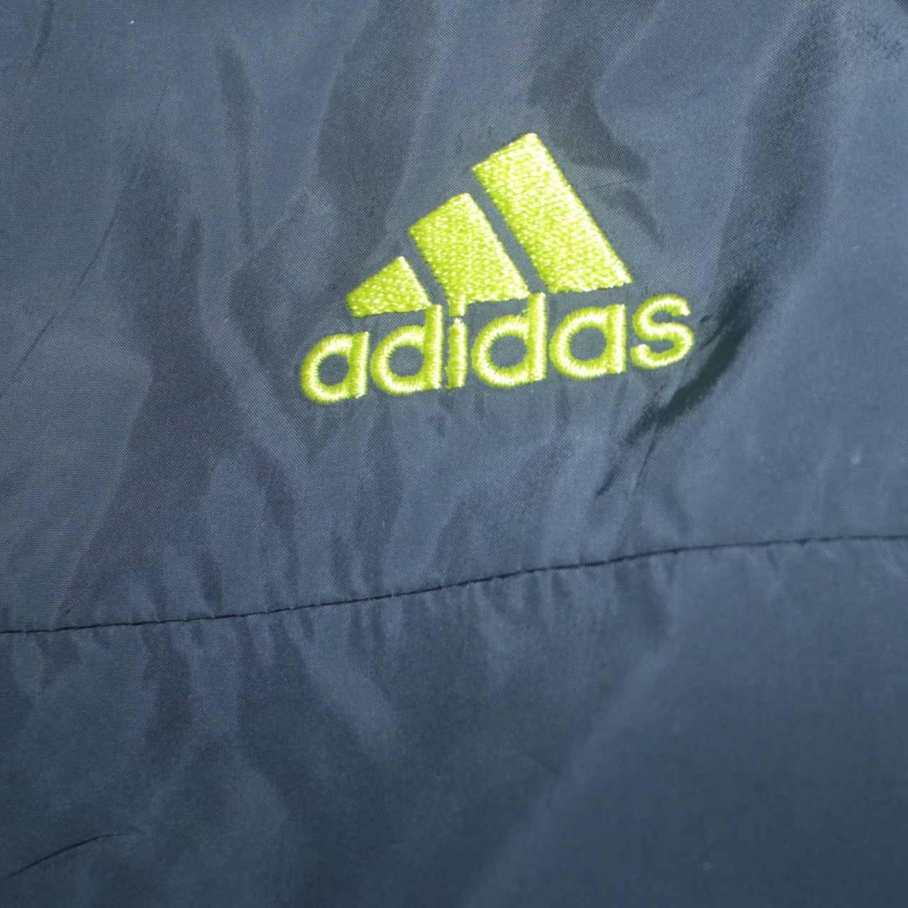 Adidas Boys Blue 11-12 Years Lightweight Puffer Jacket with Neon Zip