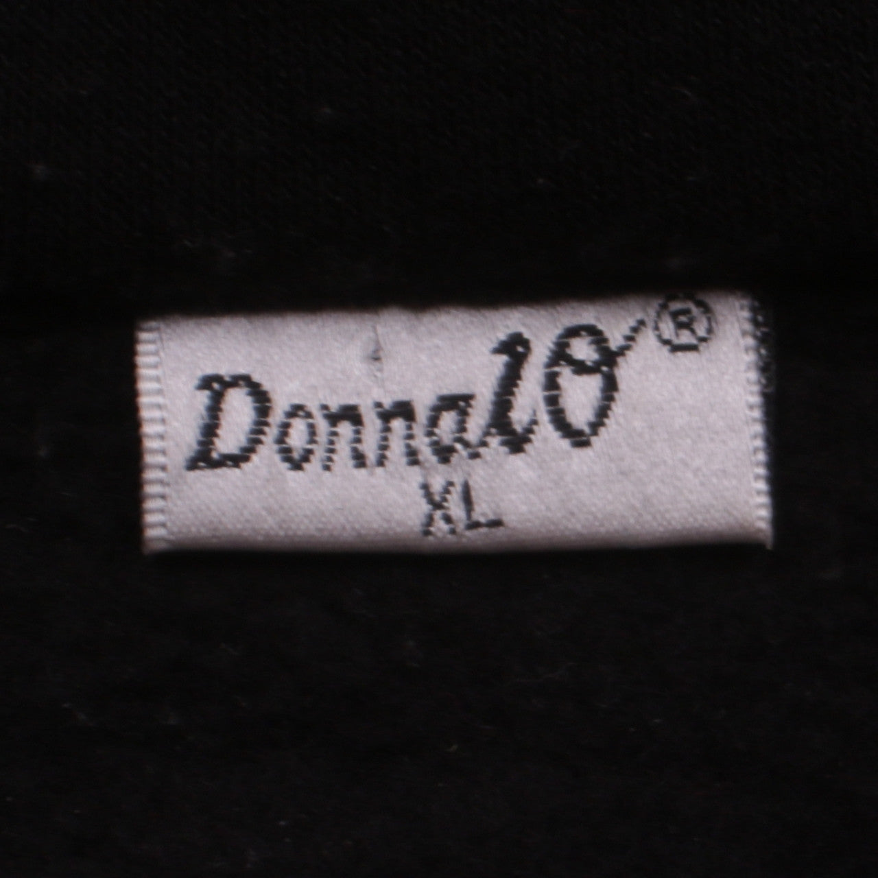 Donna10 Womens Black Full Zip Sweatshirt XL London 55 Embroidered Top