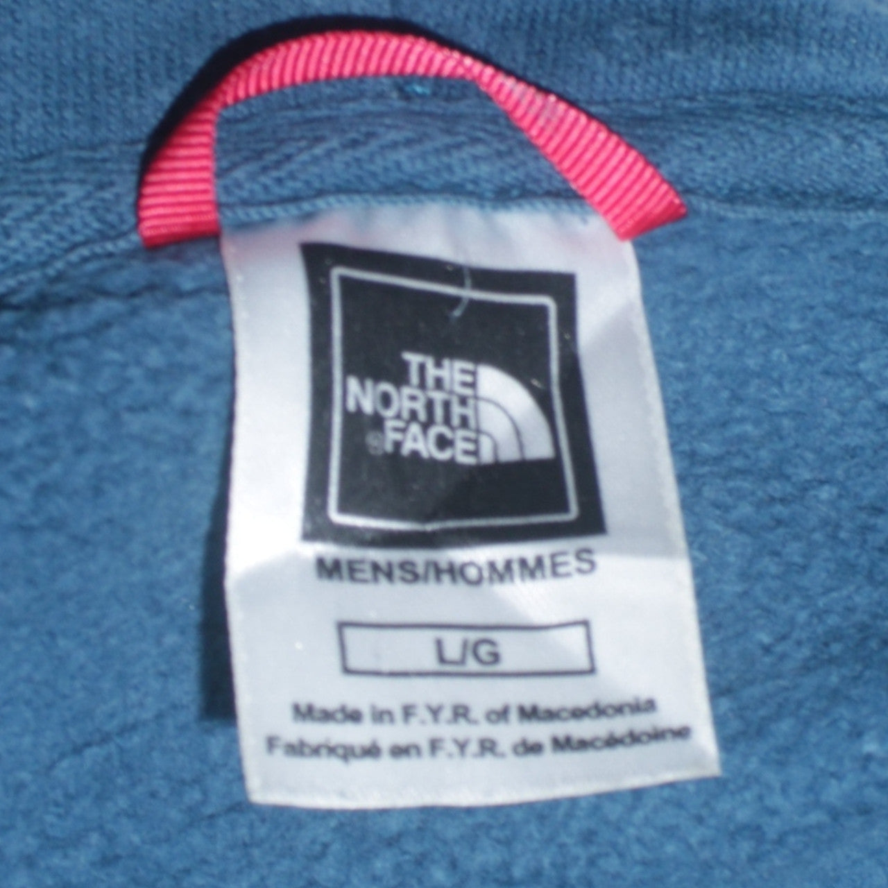 The North Face Men's Blue Pullover Hoodie Size L Outdoor Fleece