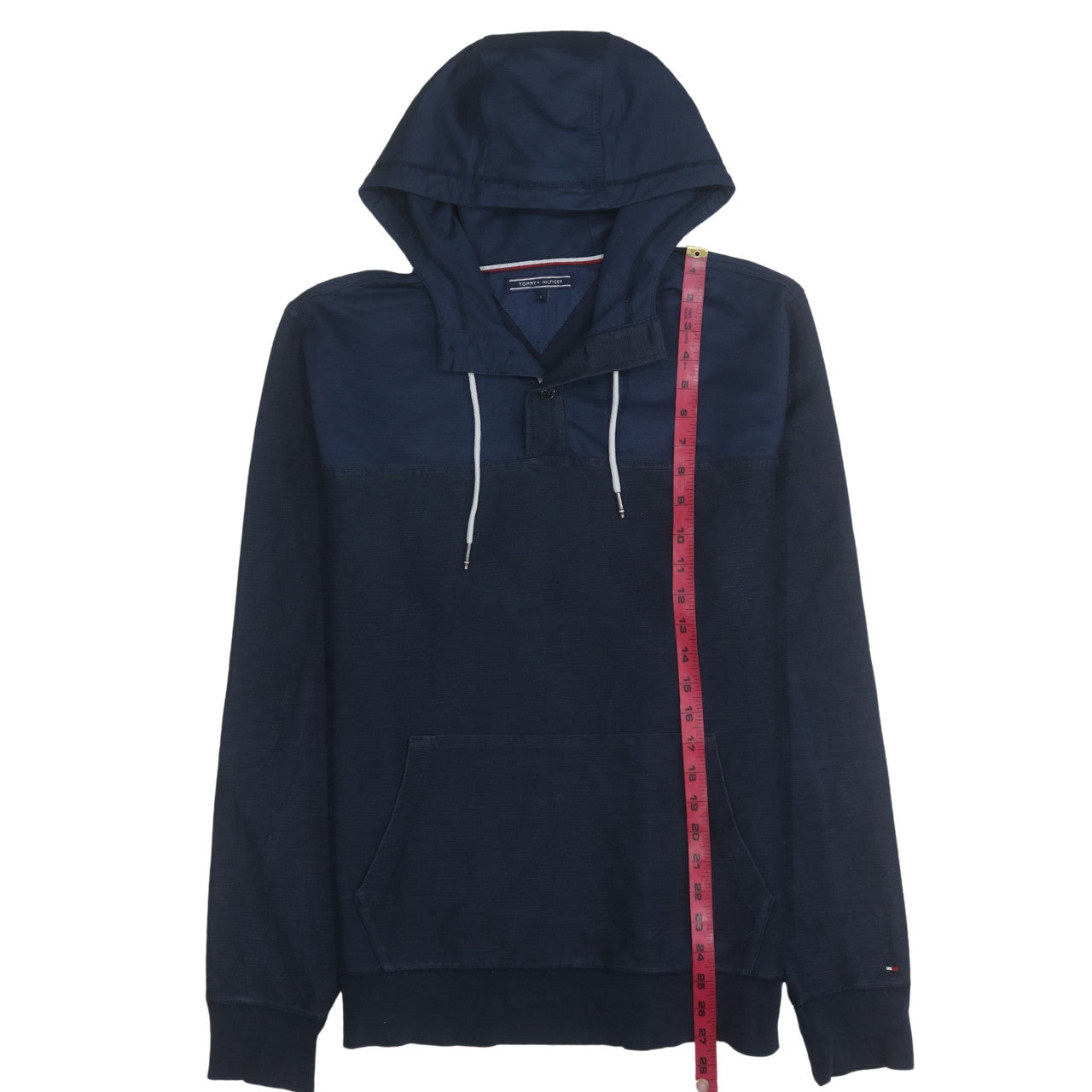 Tommy Hilfiger Mens Navy Blue L Hooded Pullover Sweatshirt