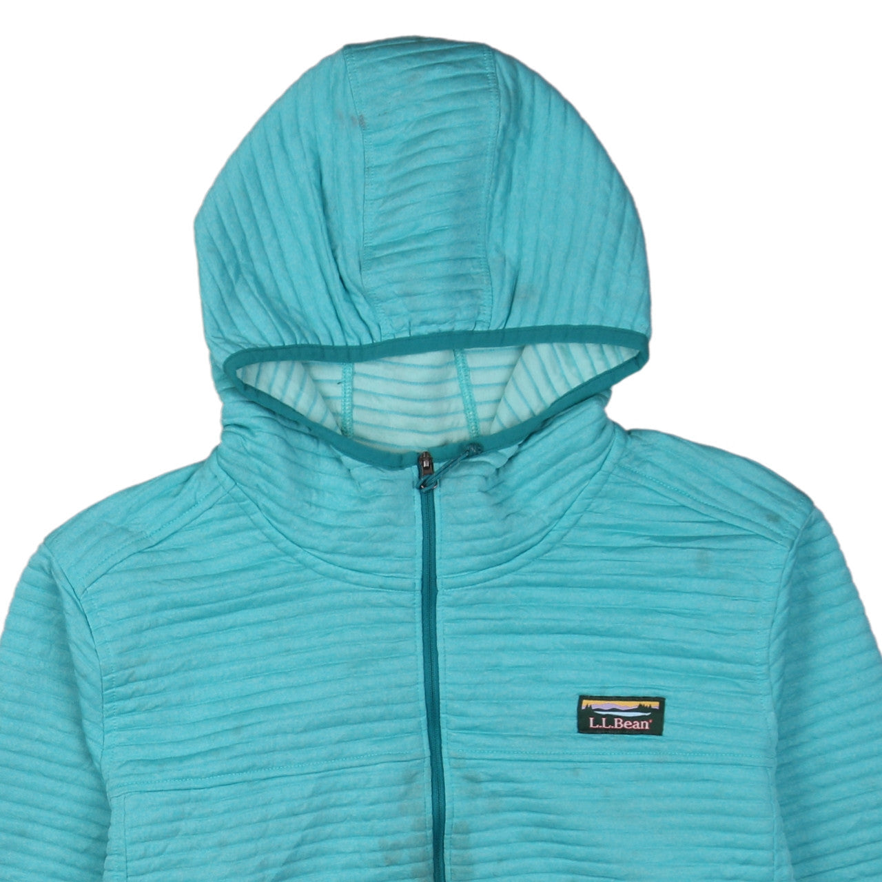 L.L.Bean Unisex Blue Full Zip Fleece Hoodie XL Regular