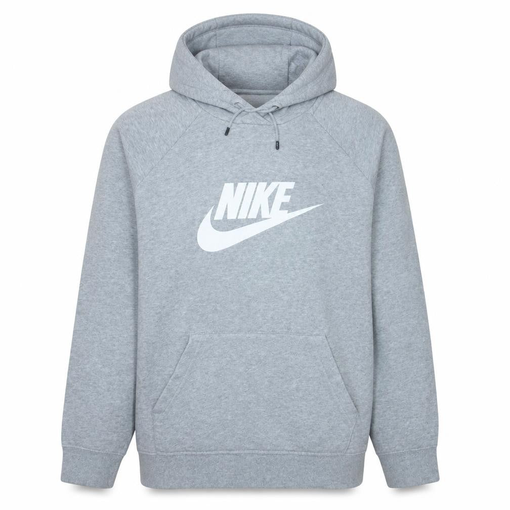 Nike Men's Grey 2XL Pullover Hoodie with Logo Print