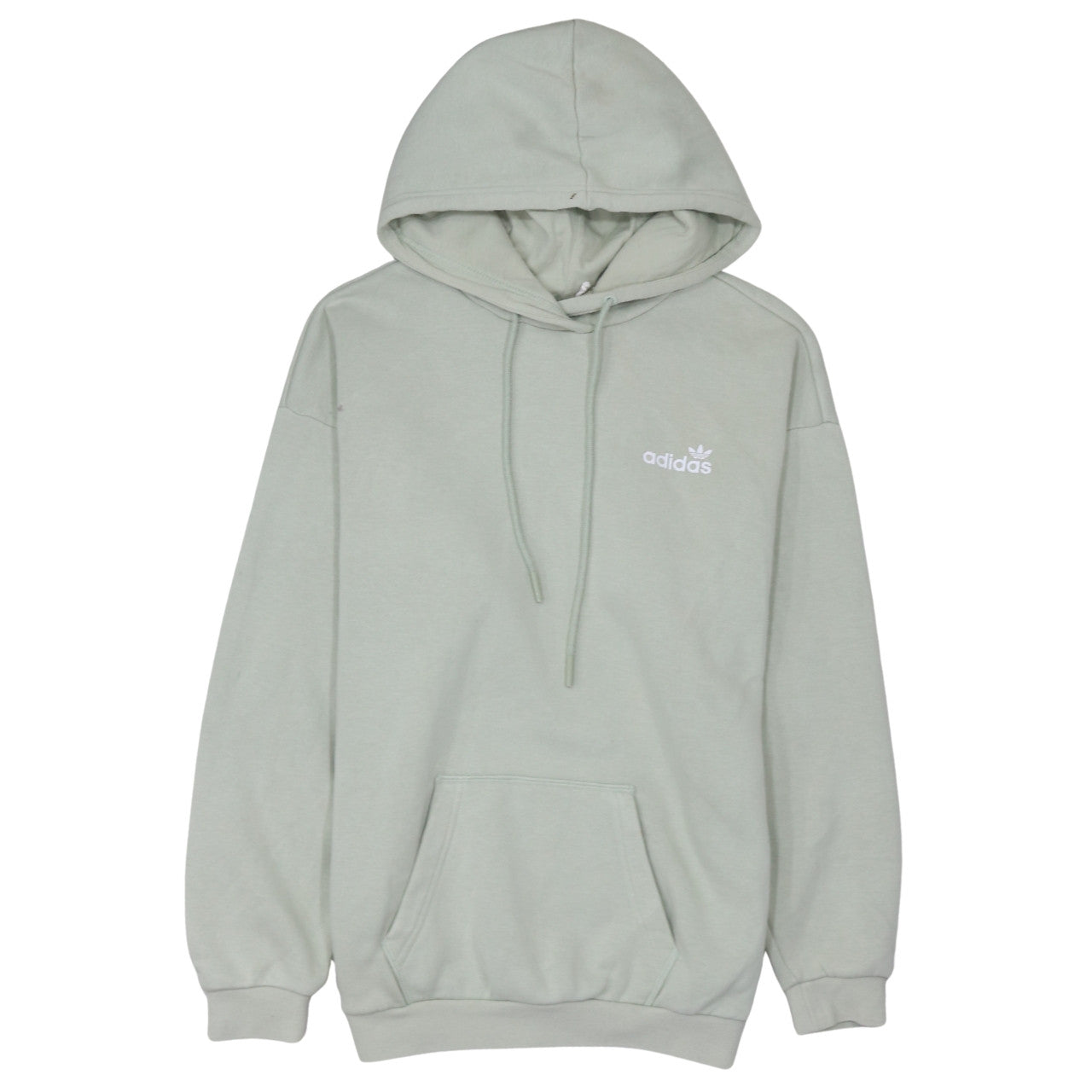 adidas Men's Green Pullover Hoodie L Logo Fleece Sweatshirt