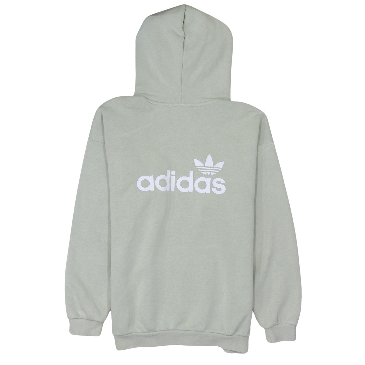 adidas Men's Green Pullover Hoodie L Logo Fleece Sweatshirt
