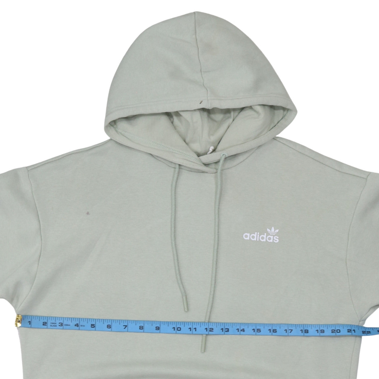 adidas Men's Green Pullover Hoodie L Logo Fleece Sweatshirt