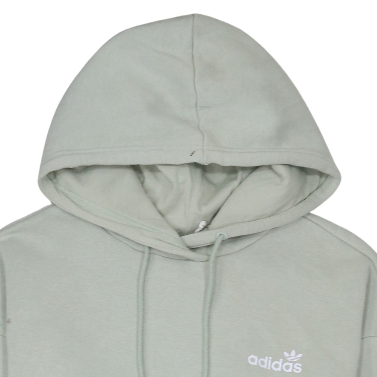adidas Men's Green Pullover Hoodie L Logo Fleece Sweatshirt