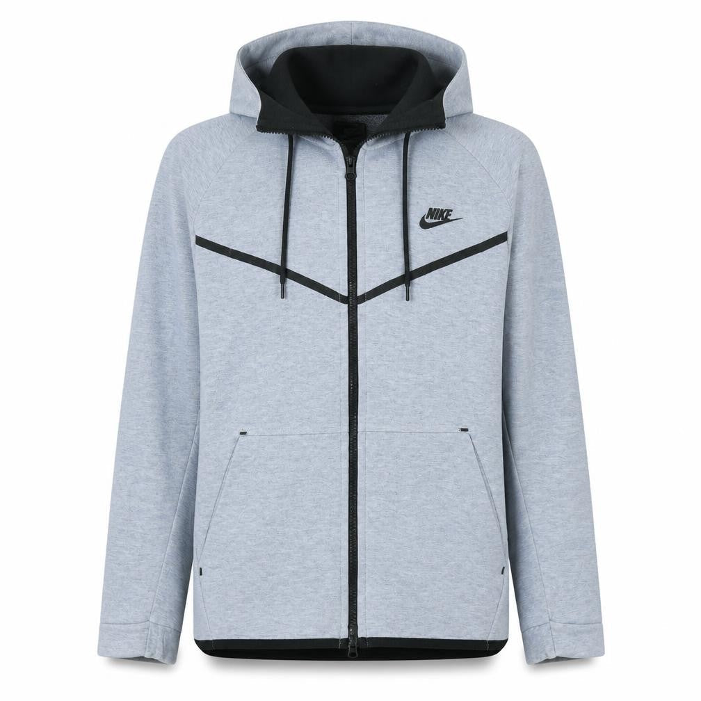Nike Men's Grey Full Zip Hoodie L Sportswear Sweatshirt