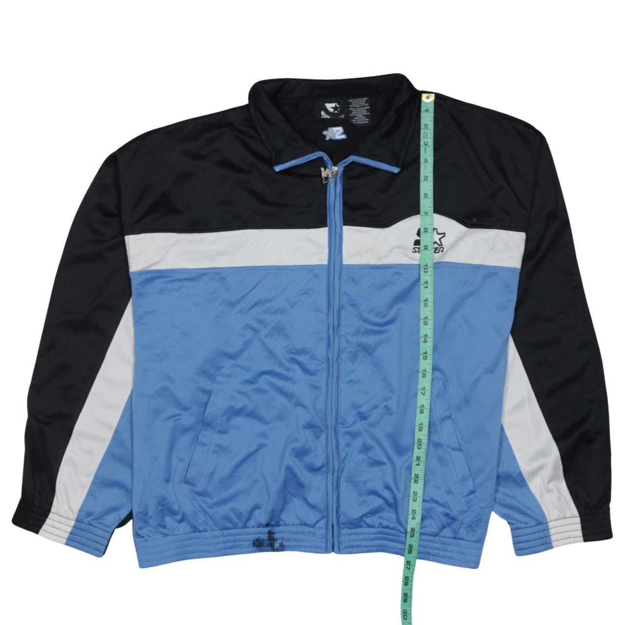 Starter Men's Blue XL Retro Full Zip Sports Sweatshirt Jacket