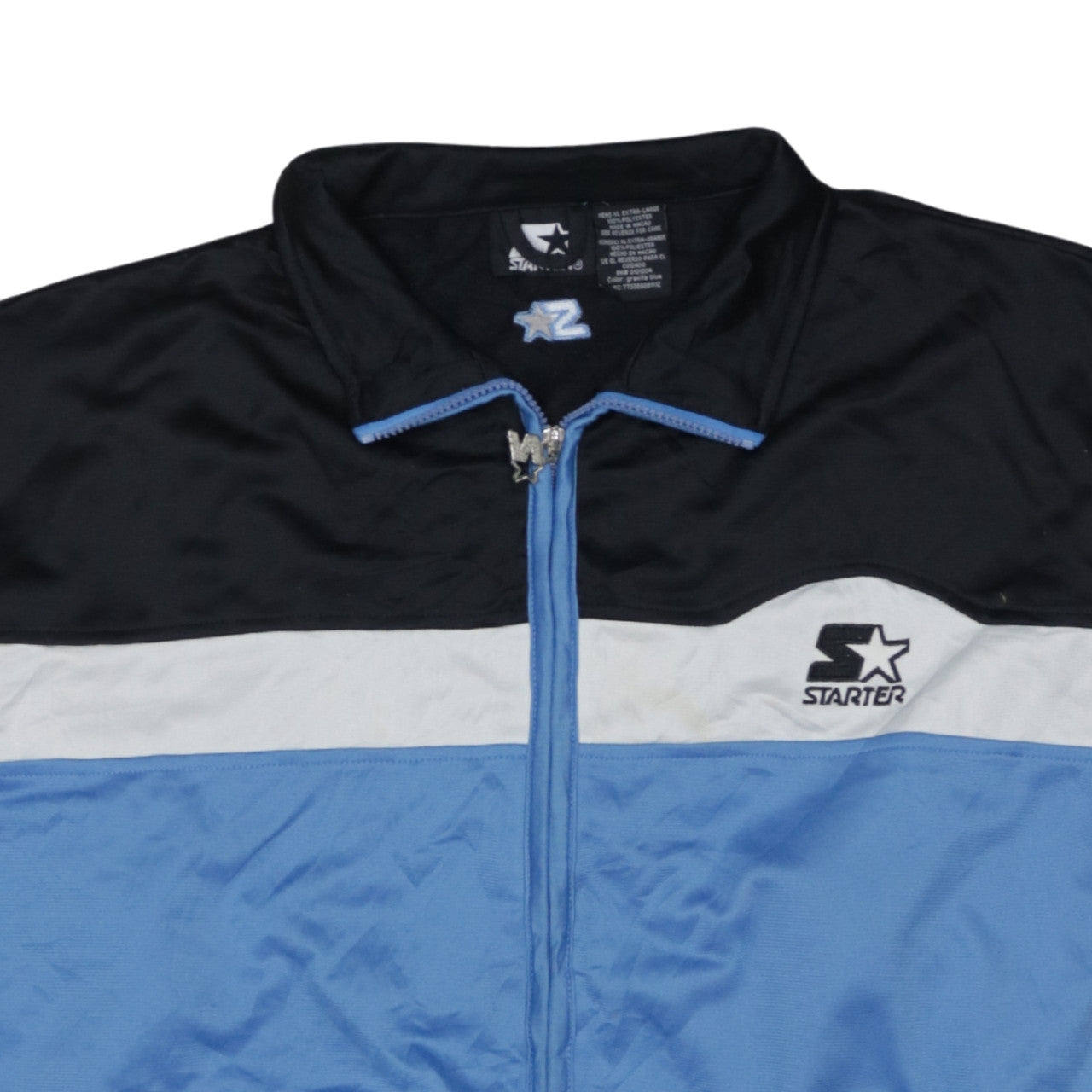 Starter Men's Blue XL Retro Full Zip Sports Sweatshirt Jacket