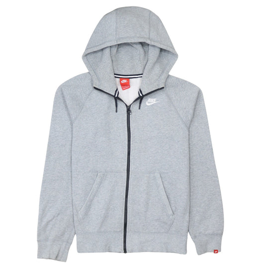 Nike Men's Grey Full Zip Hoodie S Regular Fit Sportswear
