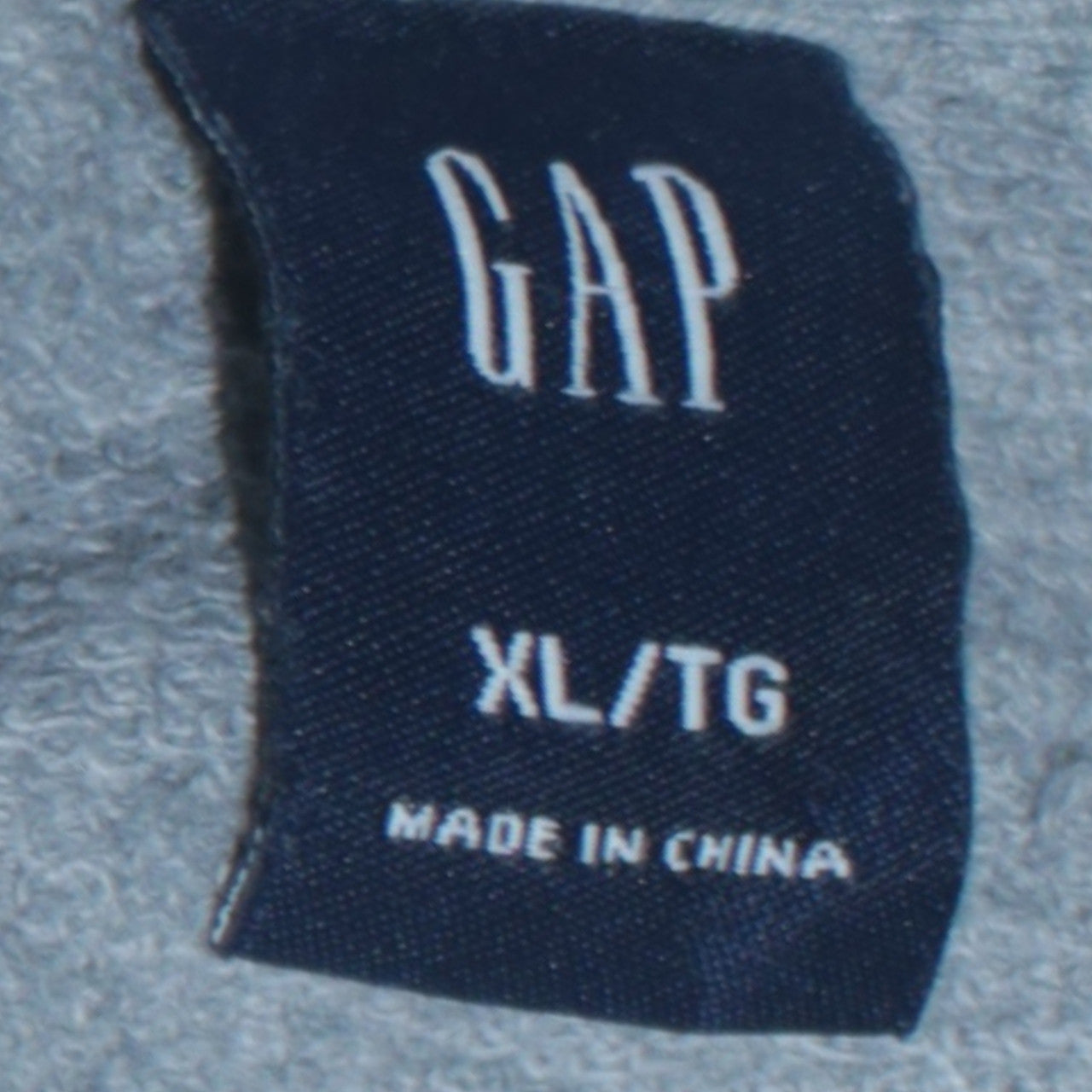 GAP Men's Grey Full Zip Hoodie XL Cotton Classic Logo Sweatshirt