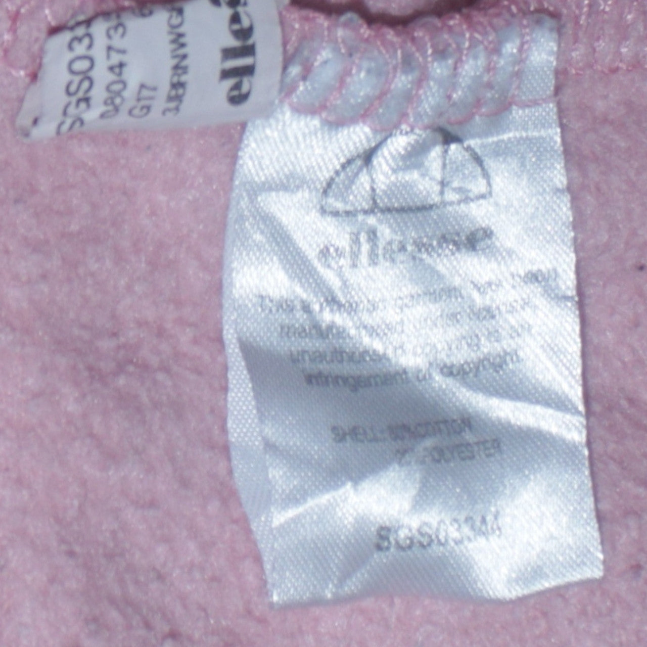 Ellesse Womens Pink Pullover Hoodie UK 8 Cotton Blend Logo Sweatshirt
