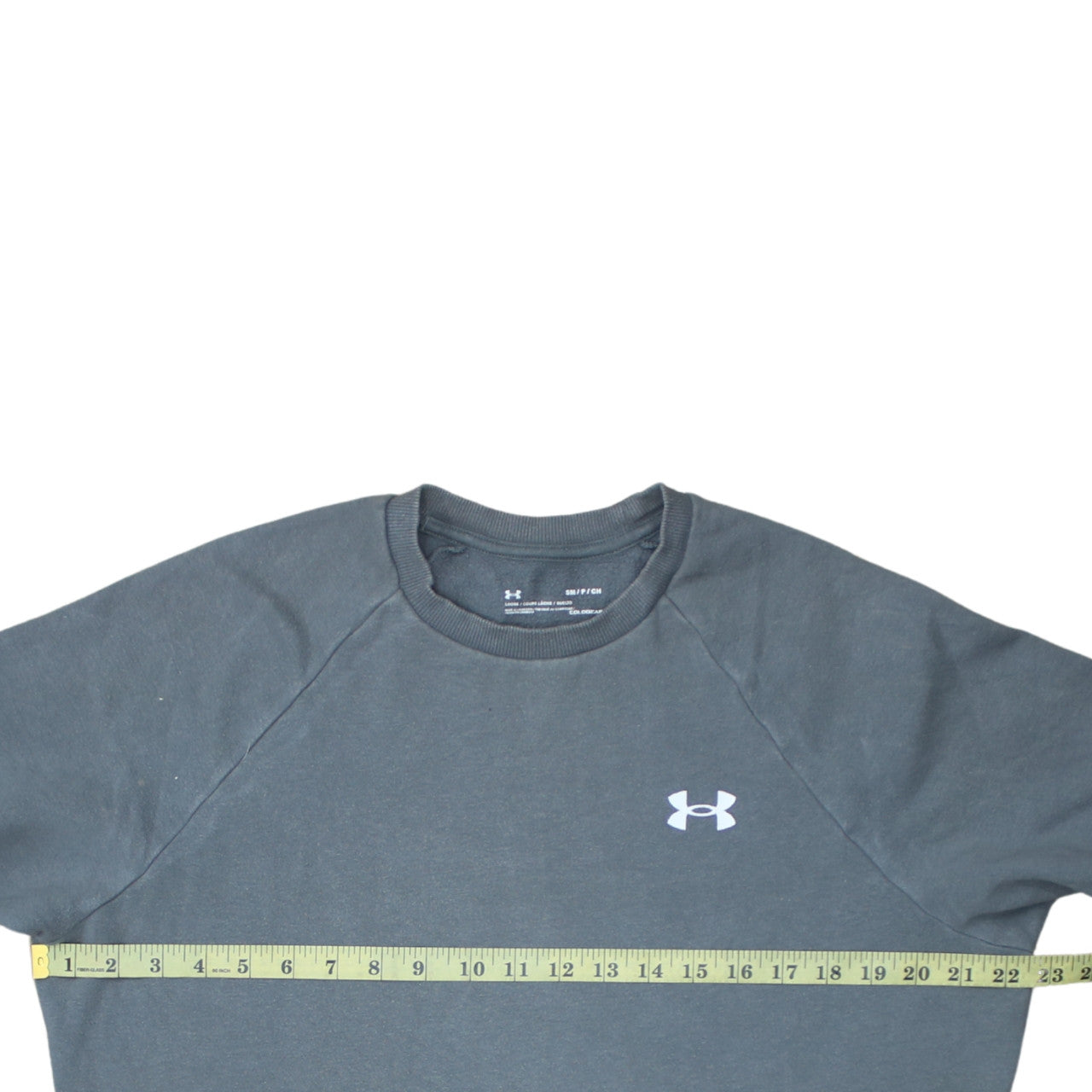 Under Armour Men's Grey Small Crew Neck Pullover Sweatshirt