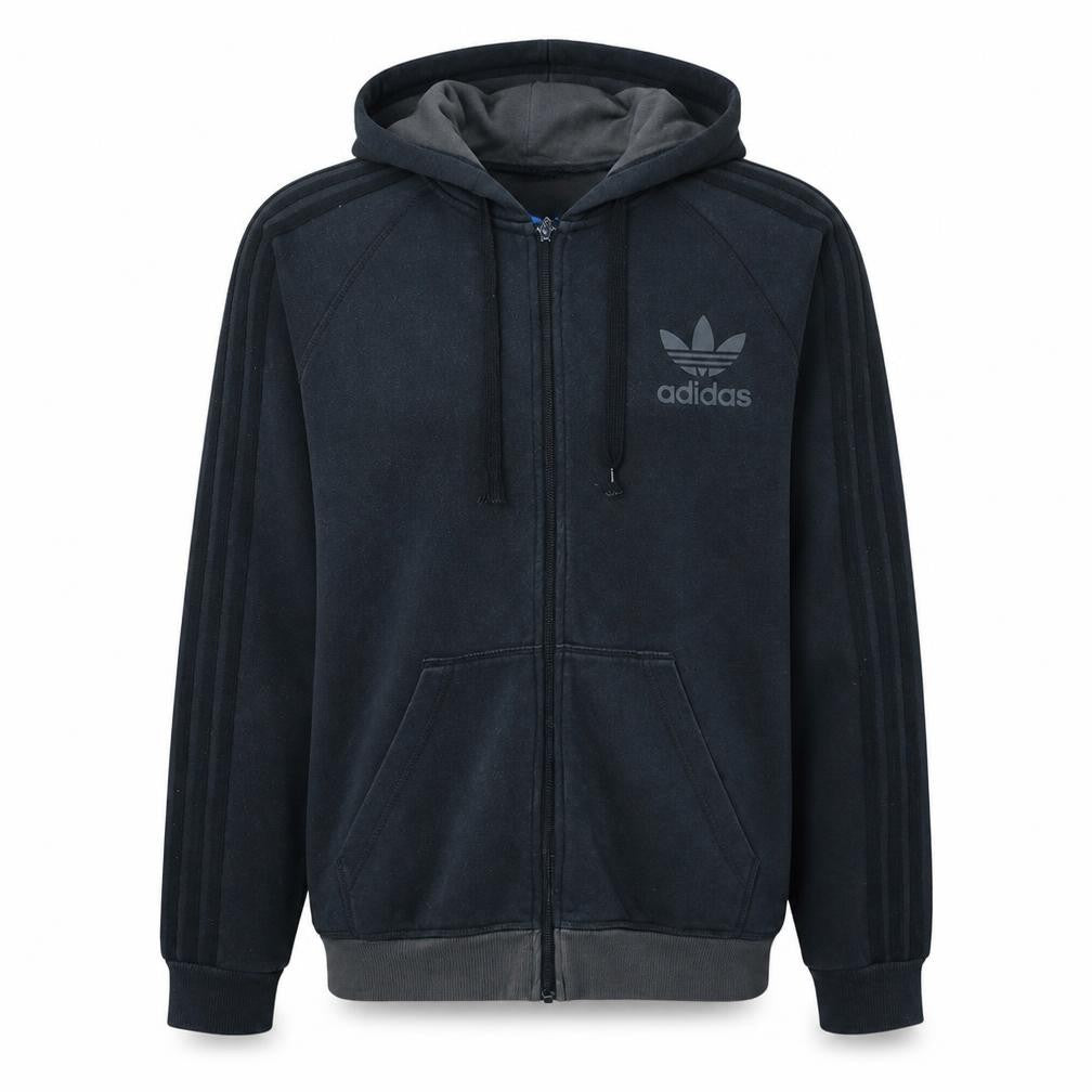 Adidas Men's Black Full Zip Hoodie Size M Sportswear Fleece