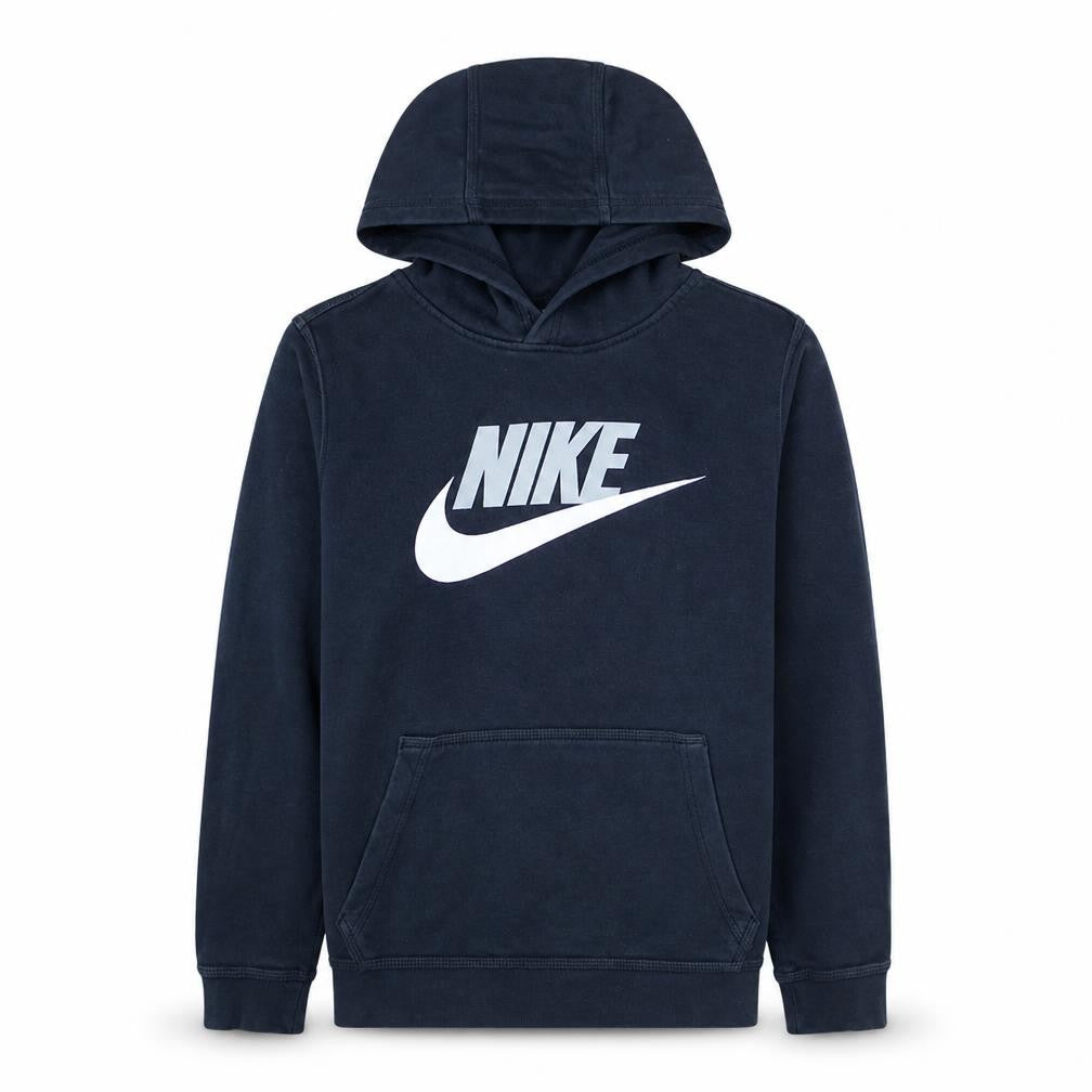 Nike Teens Black Pullover Hoodie L Regular Fit Fleece Sweatshirt
