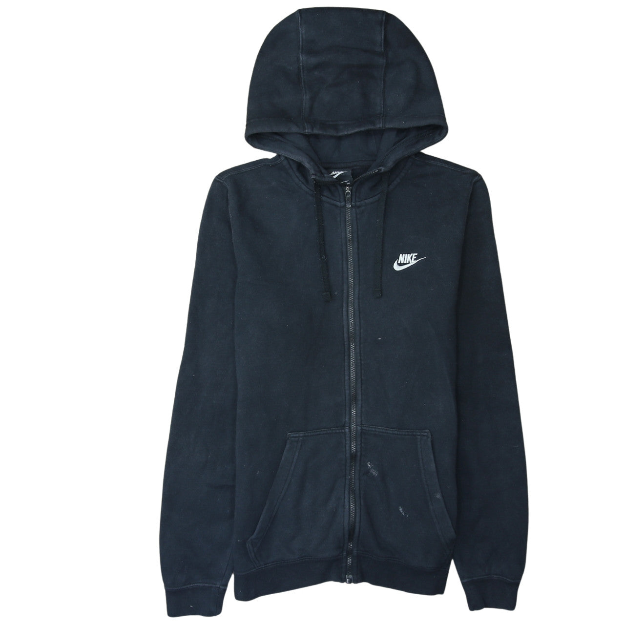 Nike Men's Black Small Full Zip Hoodie Sweatshirt Logo Fleece