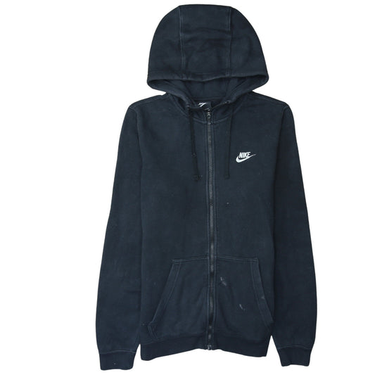 Nike Men's Black Small Full Zip Hoodie Sweatshirt Logo Fleece