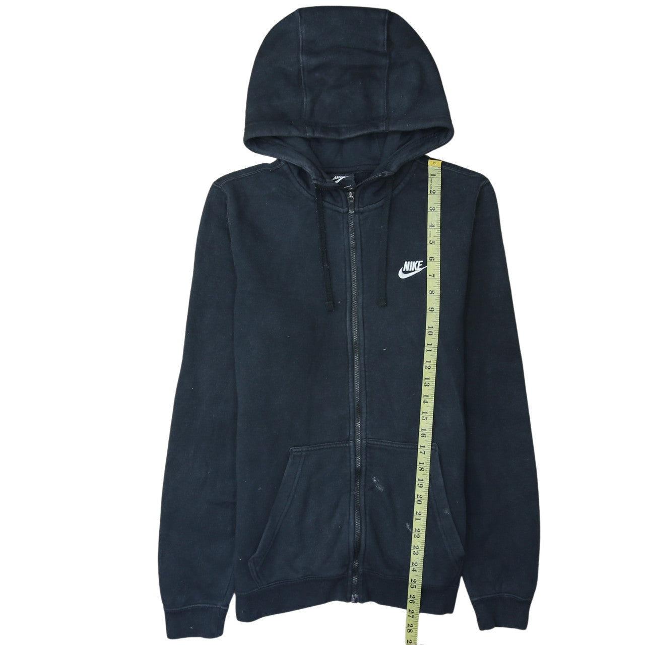 Nike Men's Black Small Full Zip Hoodie Sweatshirt Logo Fleece