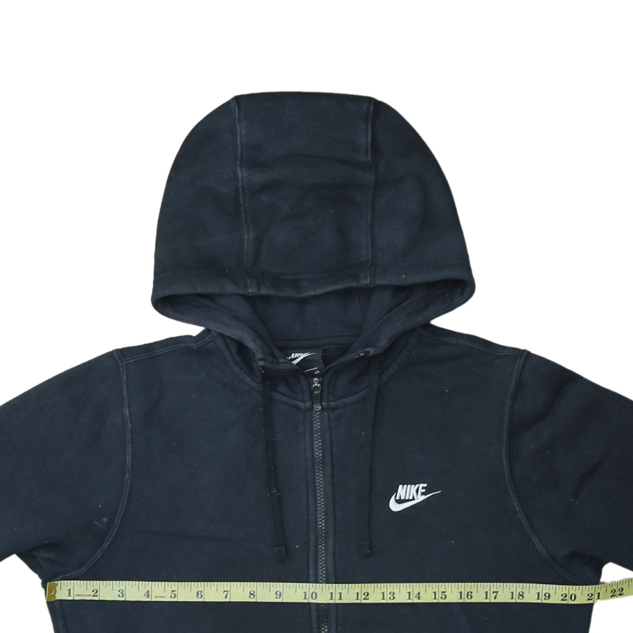 Nike Men's Black Small Full Zip Hoodie Sweatshirt Logo Fleece