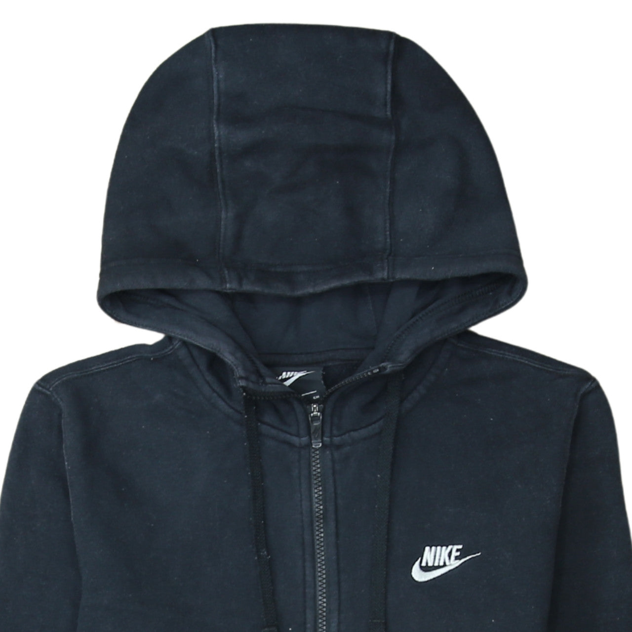 Nike Men's Black Small Full Zip Hoodie Sweatshirt Logo Fleece