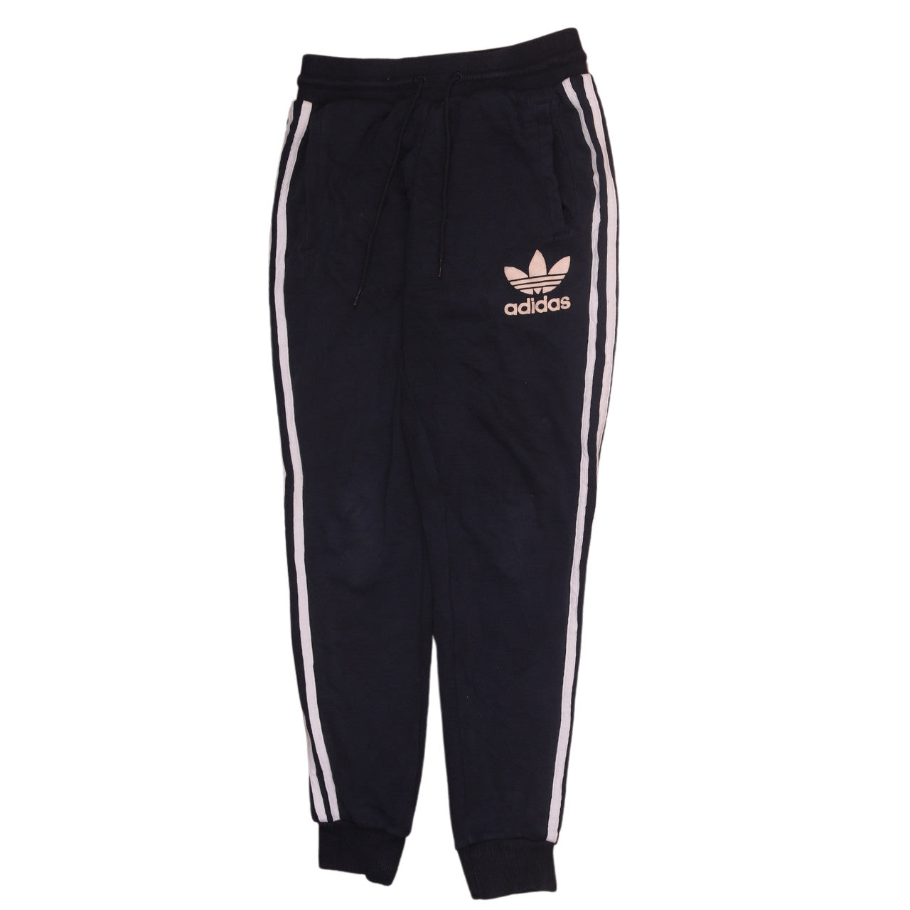 Adidas Men's Black Joggers S Side Stripe Tapered Fit Activewear Trousers