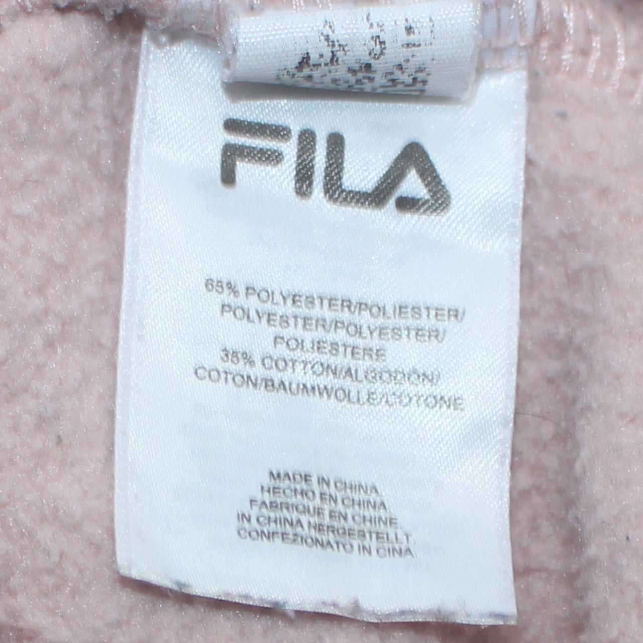 Fila Women Beige XL Pullover Sweatshirt Crew Neck Logo Long Sleeve