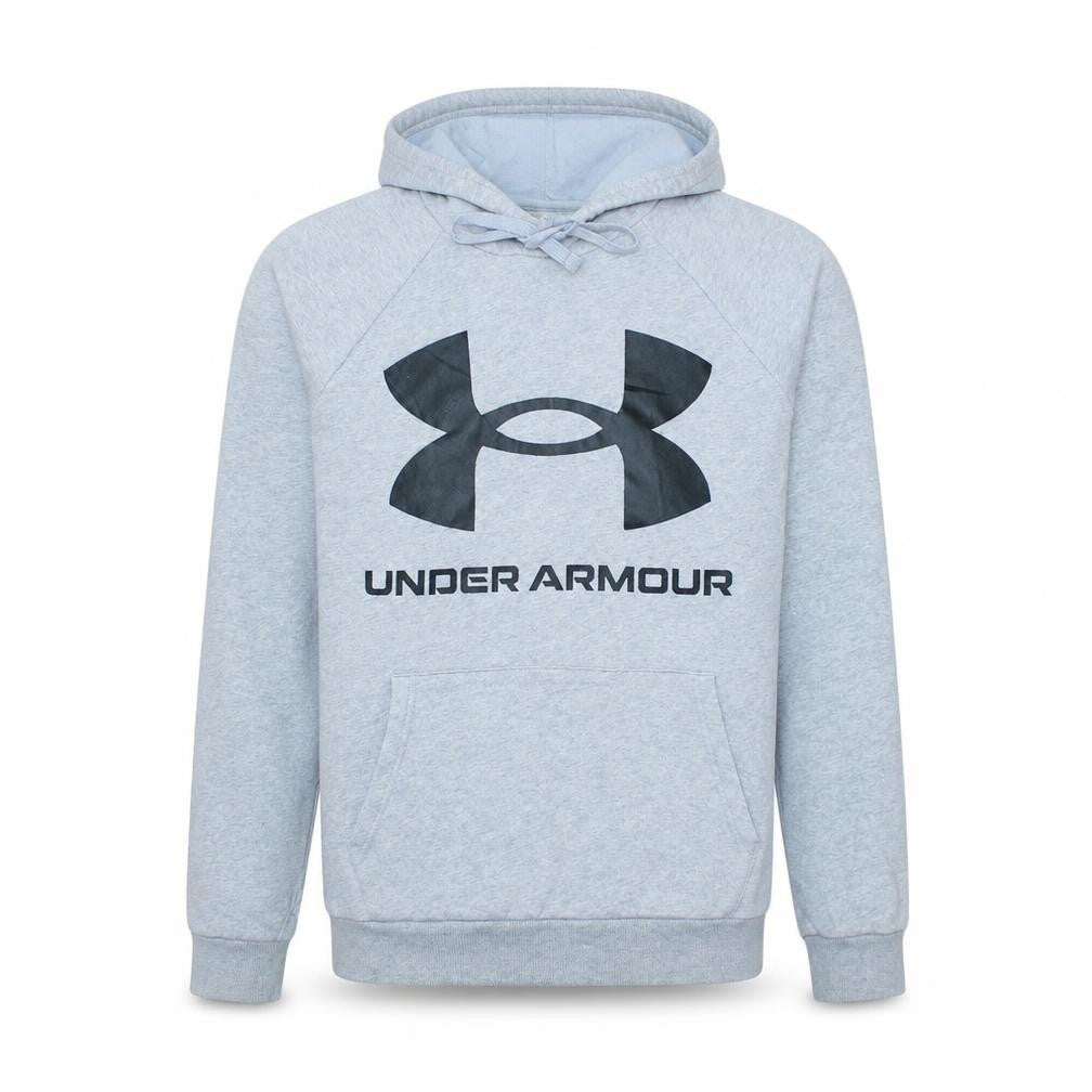 Under Armour Men's Grey Pullover Hoodie L Loose Fit Sportswear