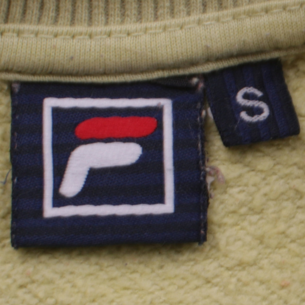 Fila Men's Beige Small Pullover Sweatshirt Crew Neck Classic Fit