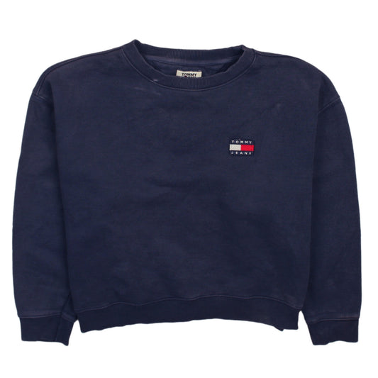 Tommy Jeans Men's Blue Crew Neck Logo Sweatshirt Size M