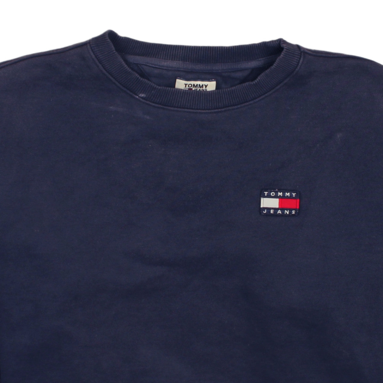 Tommy Jeans Men's Blue Crew Neck Logo Sweatshirt Size M