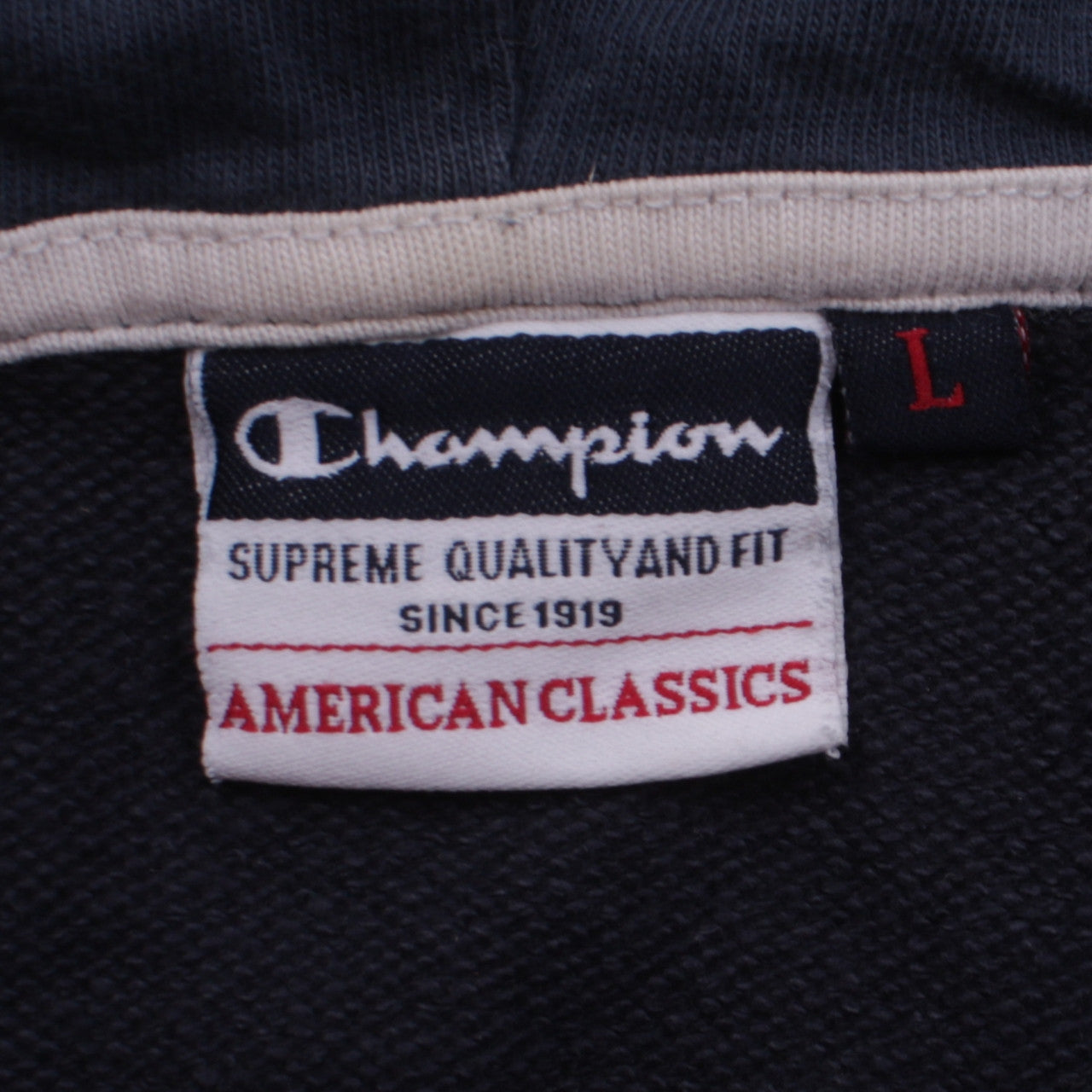 Champion Men’s Blue Full Zip Hoodie L Classic Sportswear