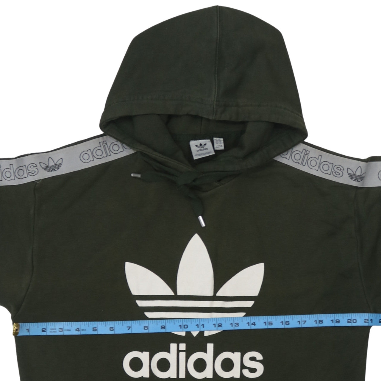 Adidas Women Dark Green Hoodie Size S Pullover Hooded Sweatshirt